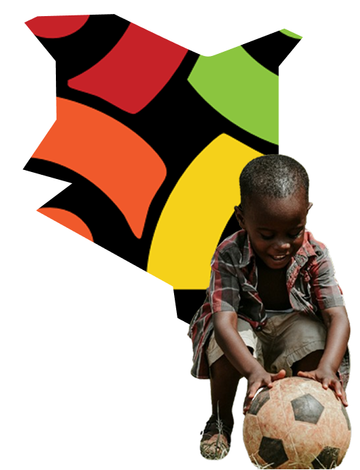 Kenya Map with Child